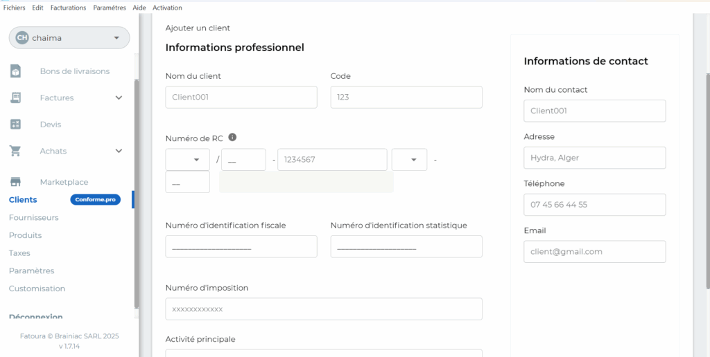 paiements clients
