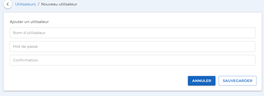 screenshot: gestion des utilisateurs