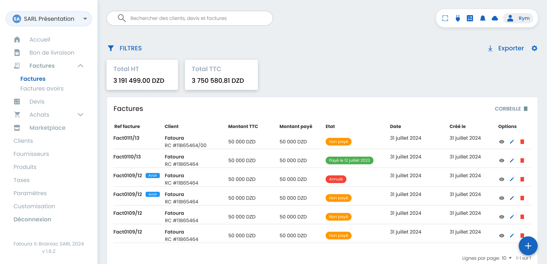 fatoura invoice